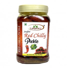 Gangawat Stuffed Red Chilly Pickle   Plastic Jar  1 kilogram